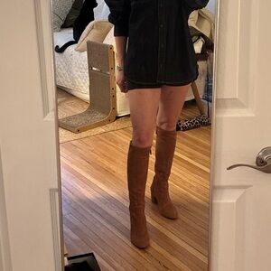 Stuart Weitzman Tan Knee-High Suede Boots